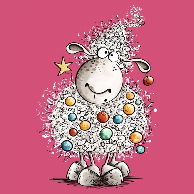Fleece Navidad Schaf Weihnachten 