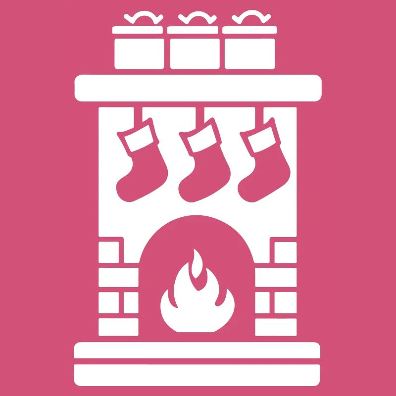 Chaussette de Noël avec cheminée