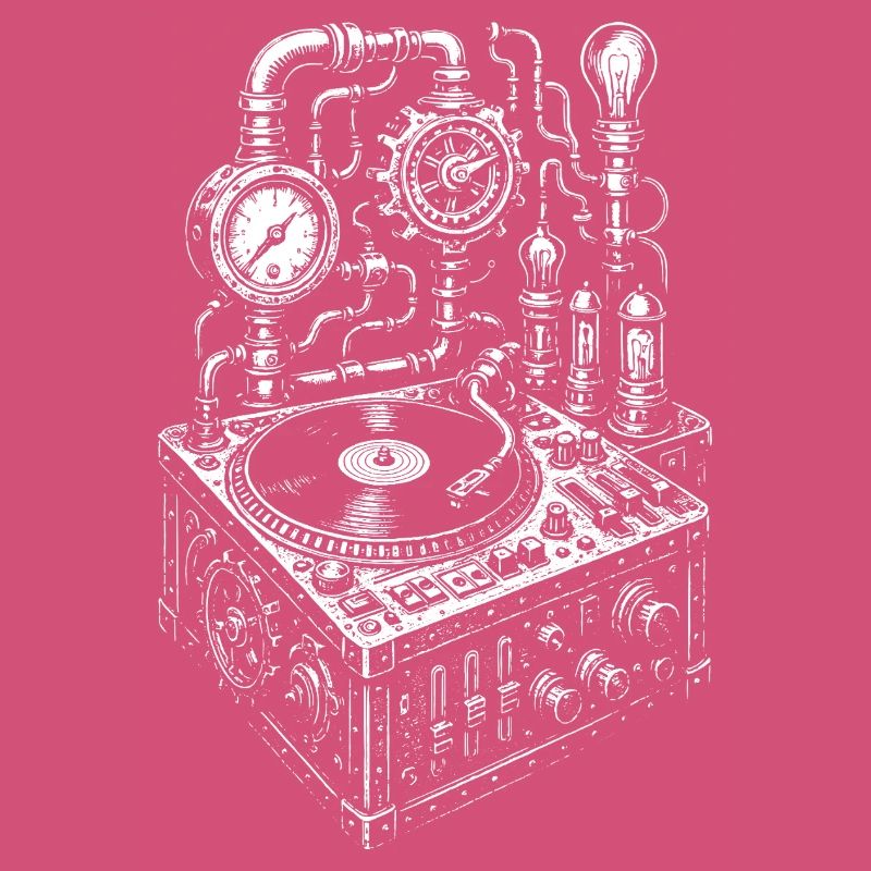 Steampunk music console design