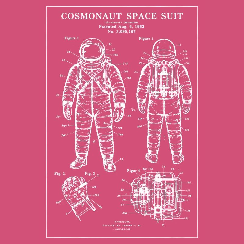Plan de la combinaison spatiale du cosmonaute