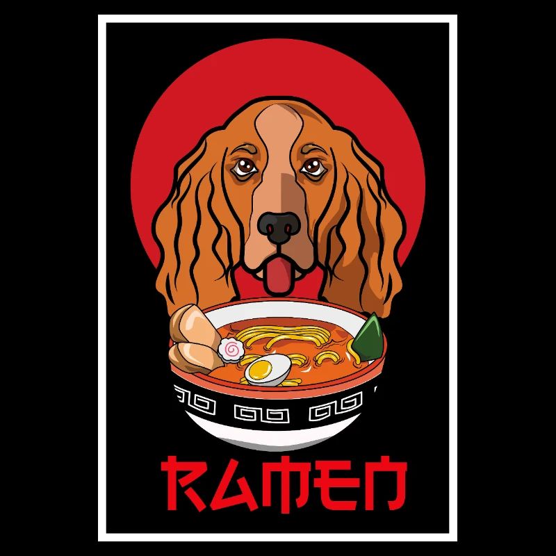 Niedliches Cocker Spaniel Hundegesicht Illustration