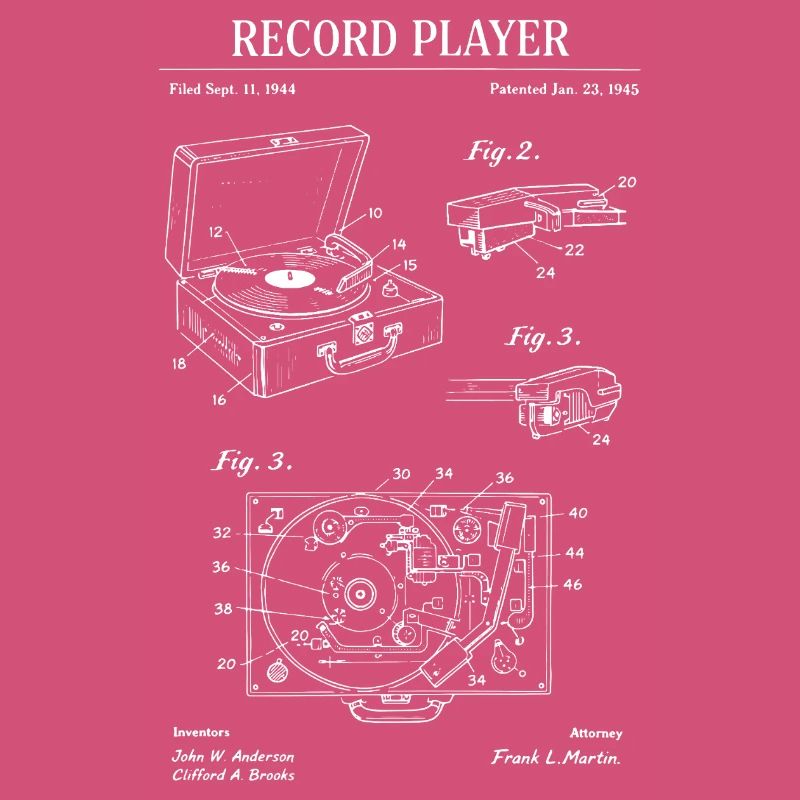 Plan de tourne-disque rétro