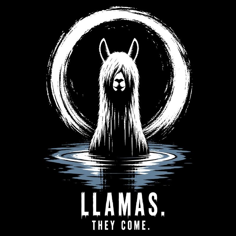 Llamas They Come Horror Llama Design
