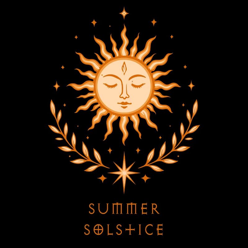 Summer Solstice Sun – Boho Symbol