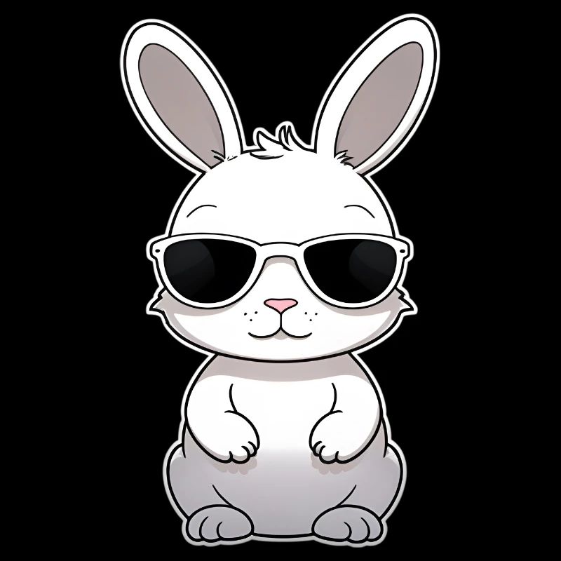 Lapin cool avec des lunettes de soleil