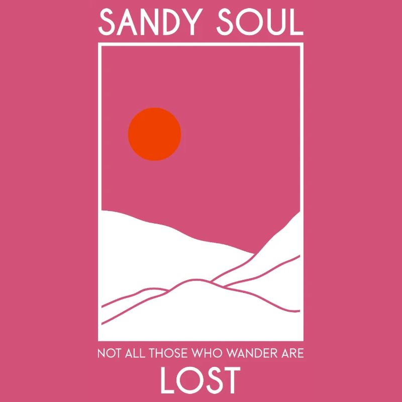 Déserts de sable / dunes de sable avec un soleil rouge