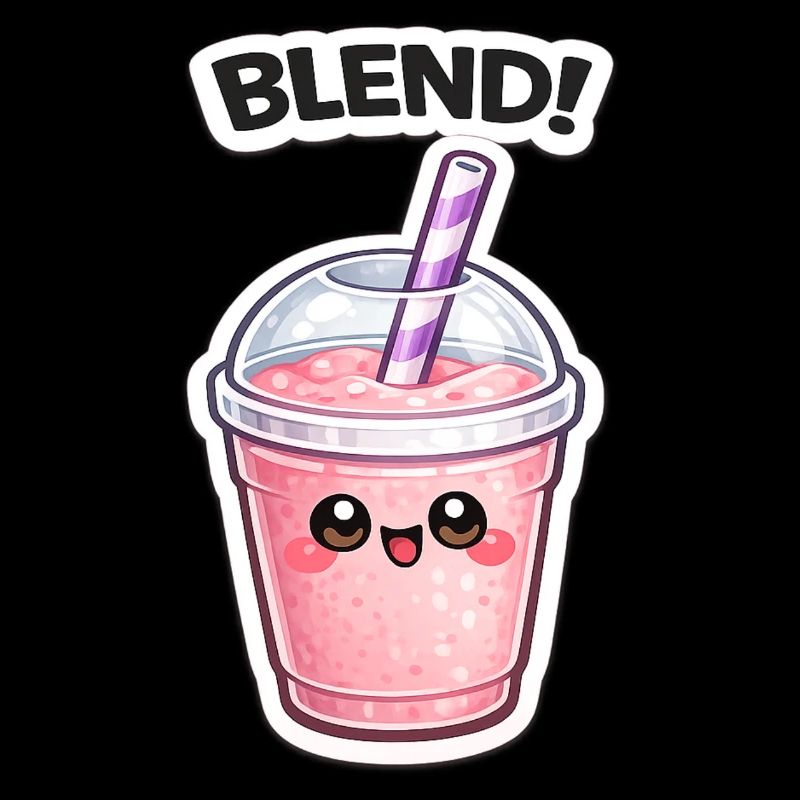 Mélange de tasses de smoothies Kawaii