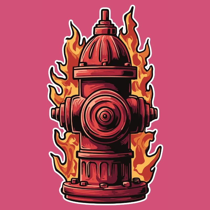 Fire Brigade Dad T-Shirt Gift Fire Brigade Fire Hydrant