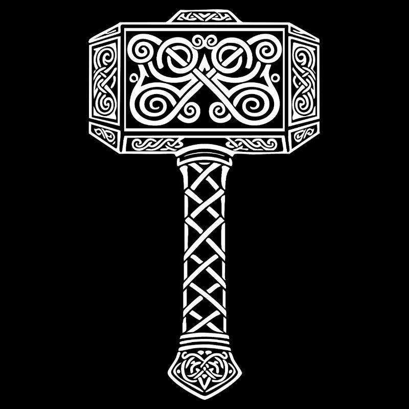 Mjölnir Marteau de Thor Viking Mascotte Nordique
