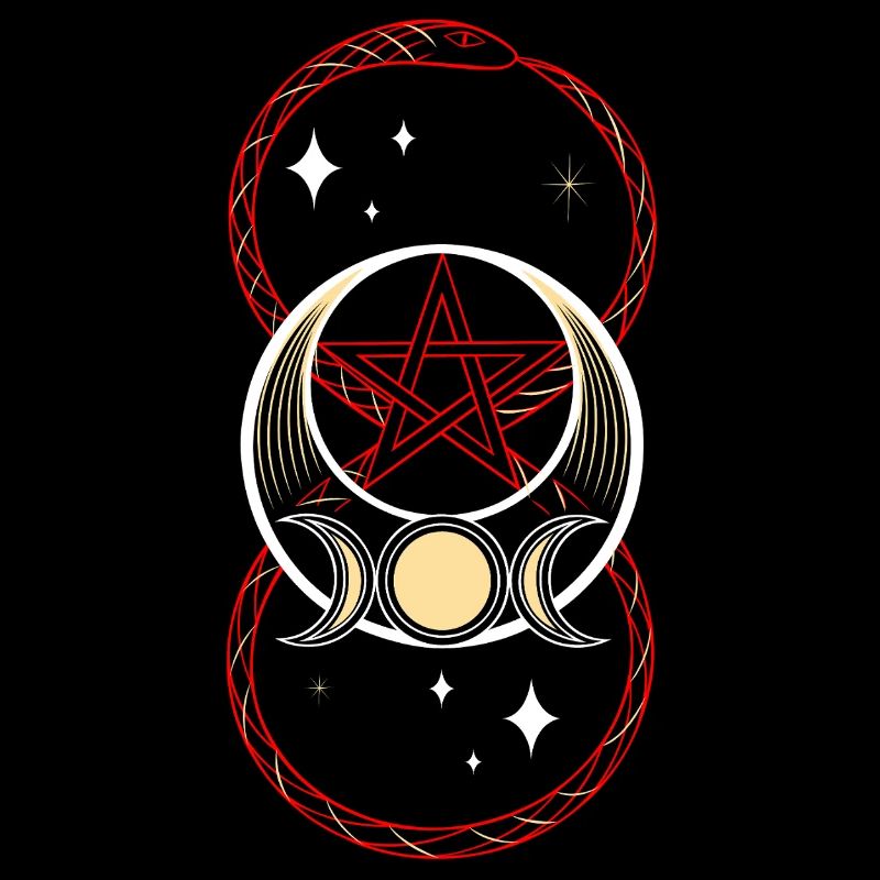 Snake with Infinity Symbol and Triple Moon
