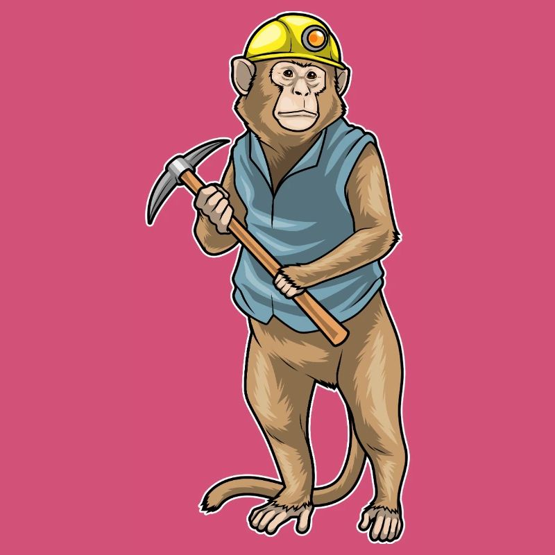 Monkey Miner Pioche Exploitation minière