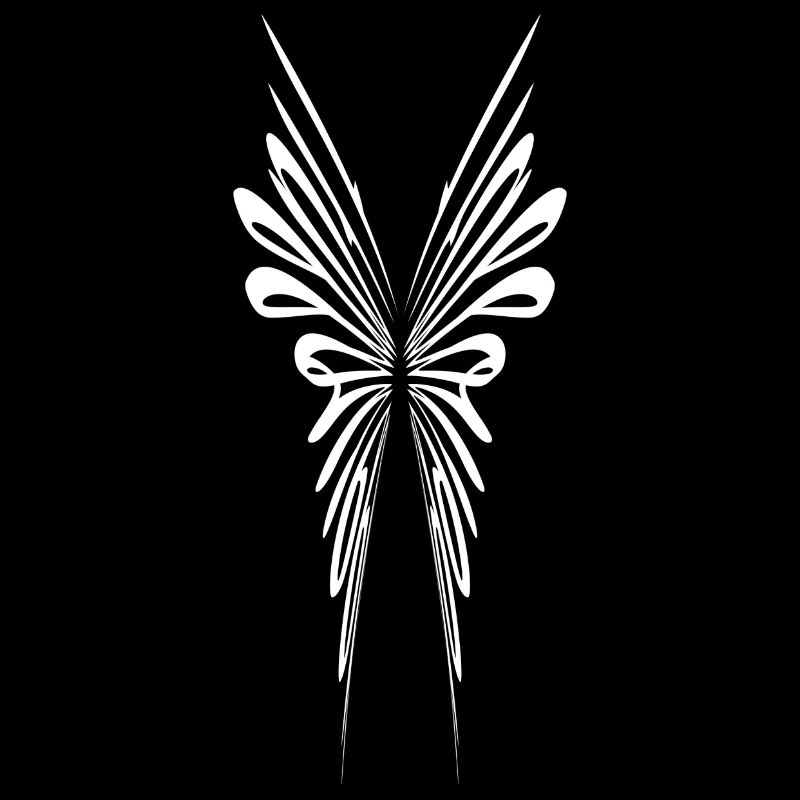 Deux ailes abstraites filigranes
