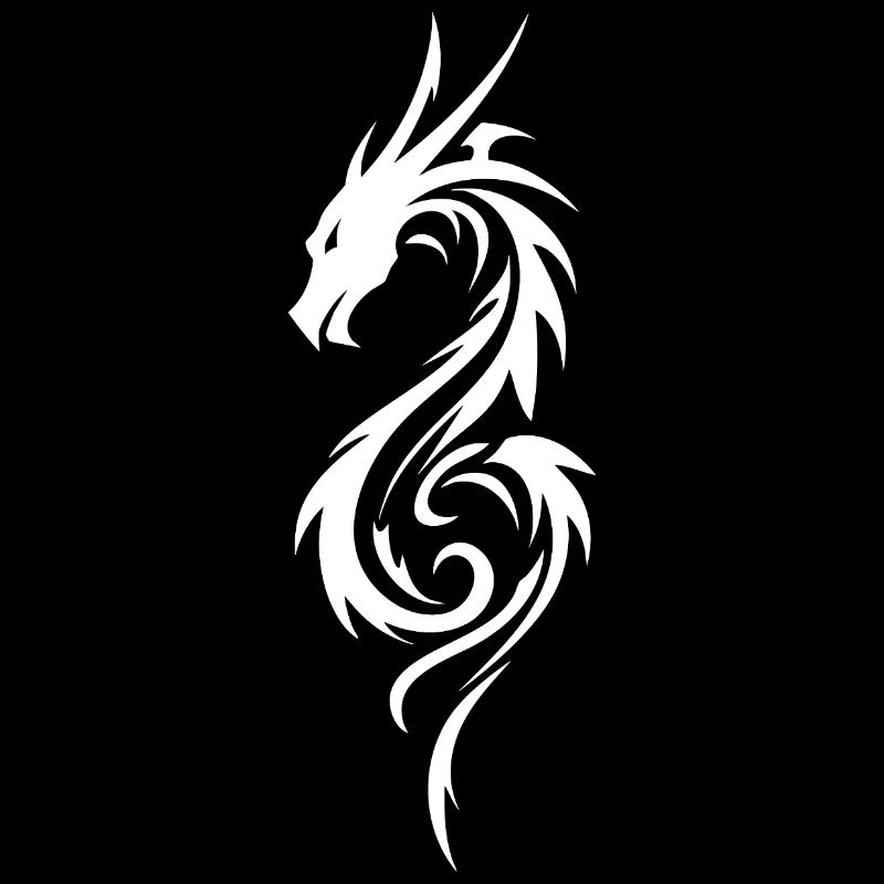 Tribal Dragon Silhouette