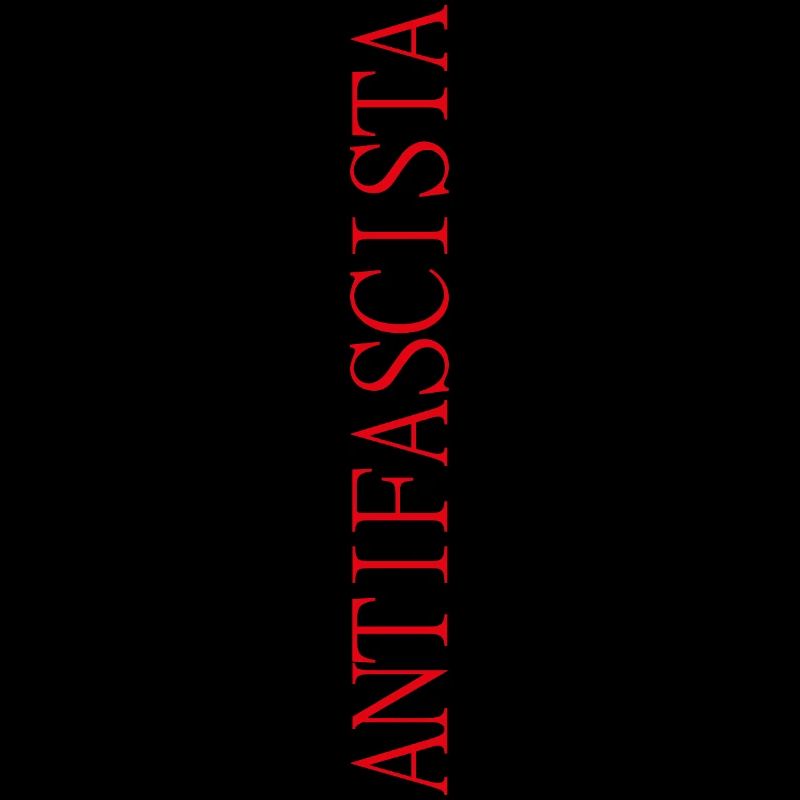 Lettrage antifasciste vertical en lettrage rouge