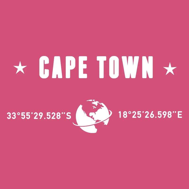 Cape Town Coordinates White Typography