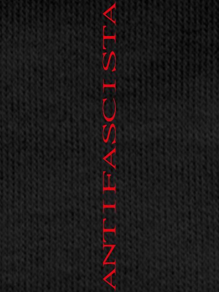 Lettrage antifasciste vertical (étiré)