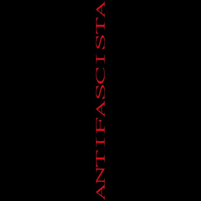 Lettrage antifasciste vertical (étiré)