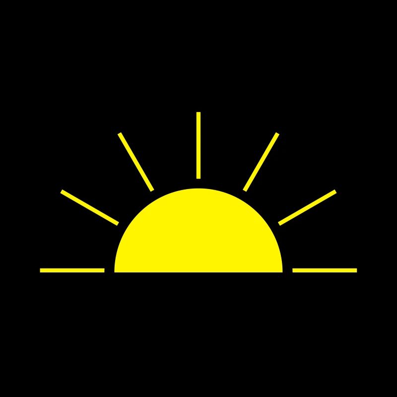 Sonnenaufgang oder Sonnenuntergang gelb