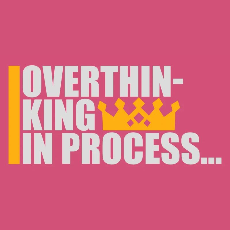 Overthinking In Process Lustig Grübeln Spruch Logo