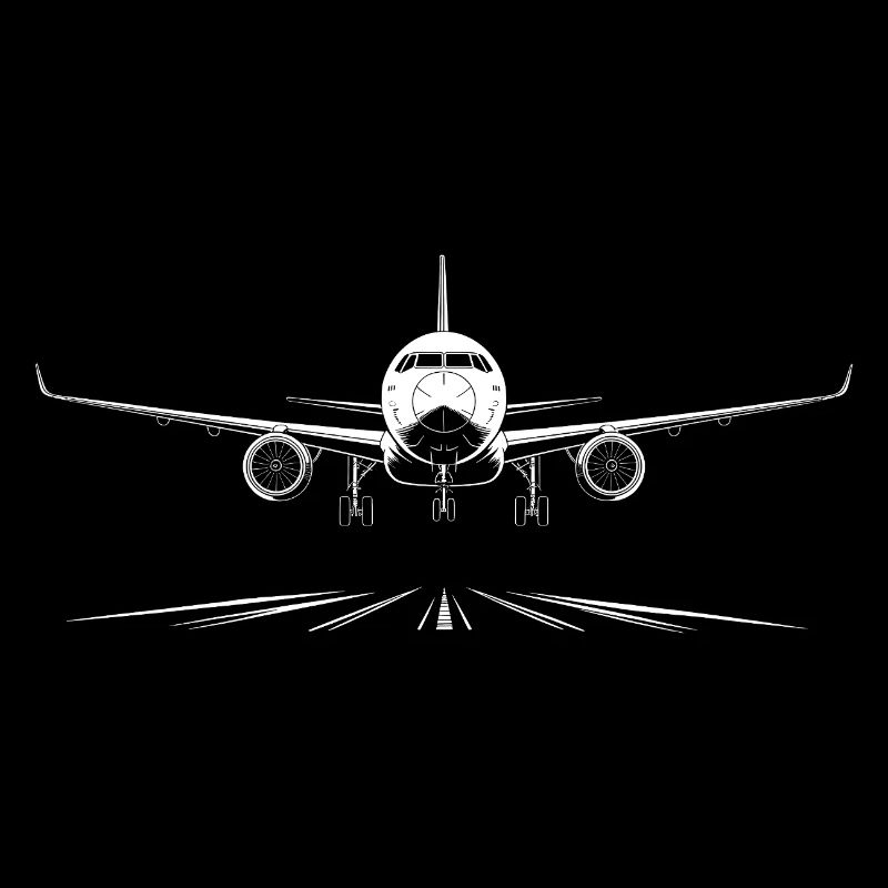 Empreinte d’atterrissage d’avions passagers sur piste