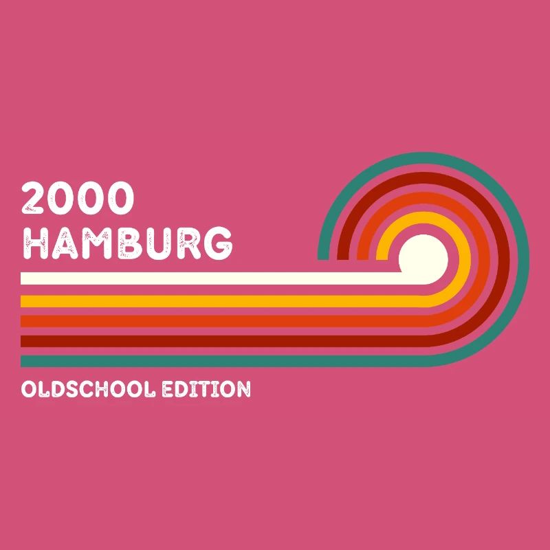 Hamburg Retro Shirt 2000 Code postal Souvenir Code postal