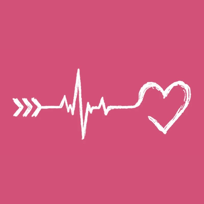 Pulse Arrow Heart Line Art