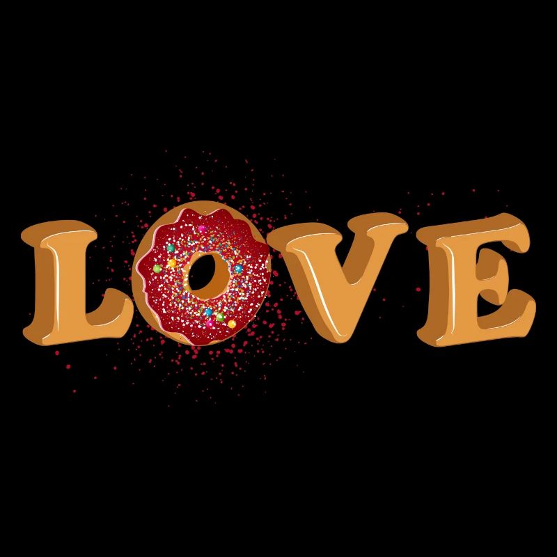 Lettrage de beignets Love en 3D pour les fans de beignets