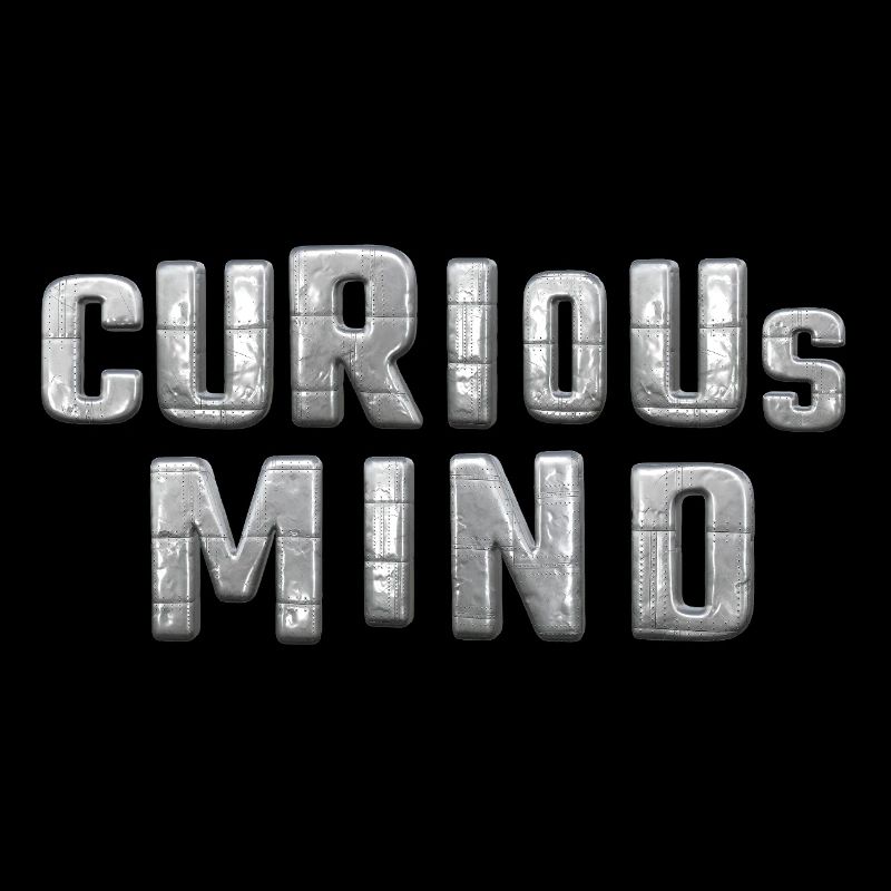 curieux Mind métallisé 3d