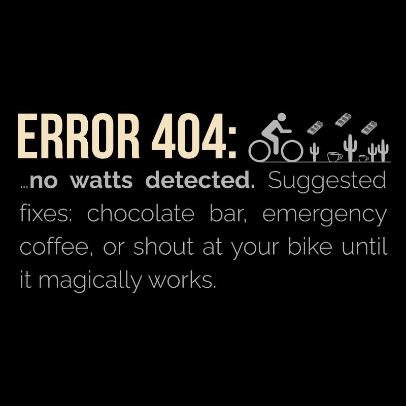 Sweat à capuche cyclable – 404 : Aucun watts détecté