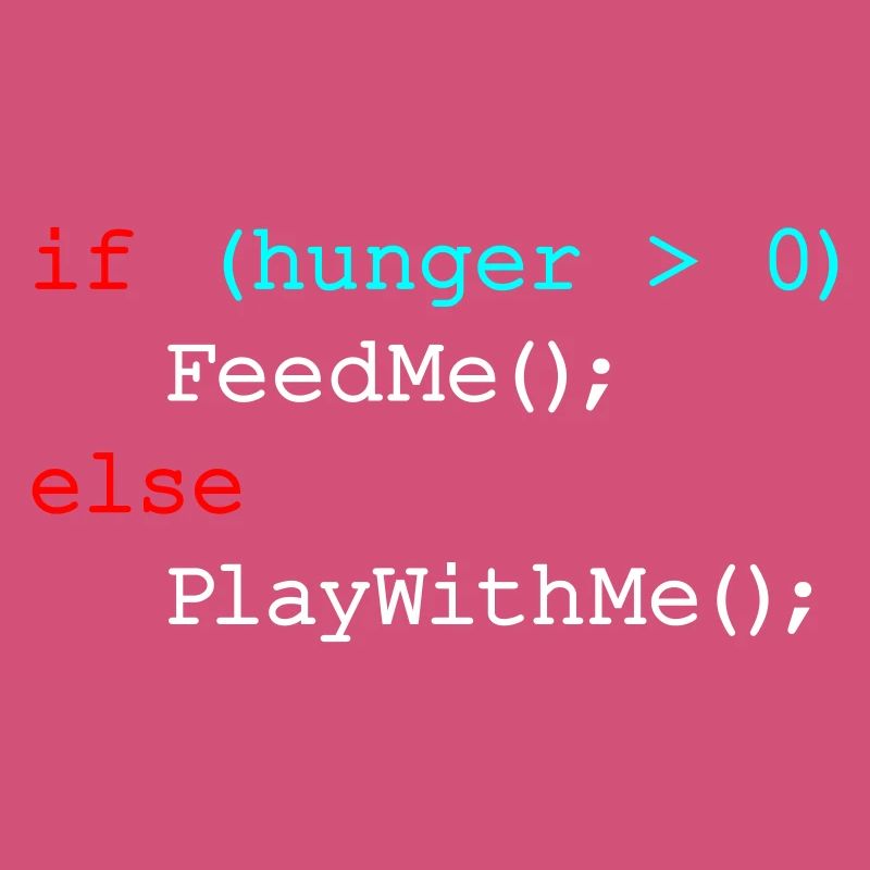 If hunger feed me else play with me - JavaScript