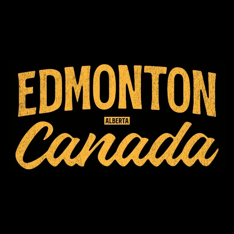 Edmonton Alberta Canada – Retro Schriftzug