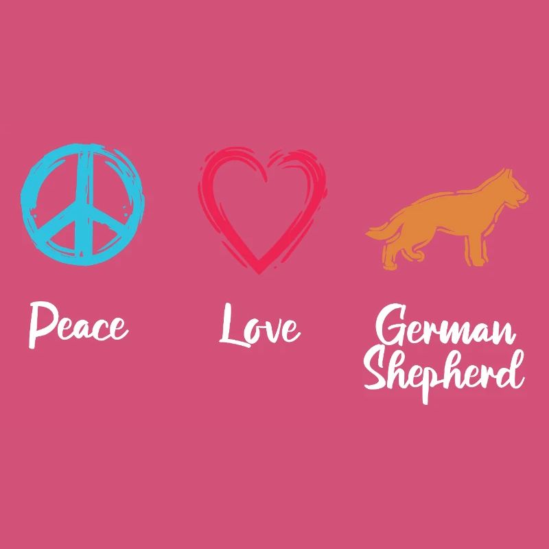 Frieden Liebe Schäferhund