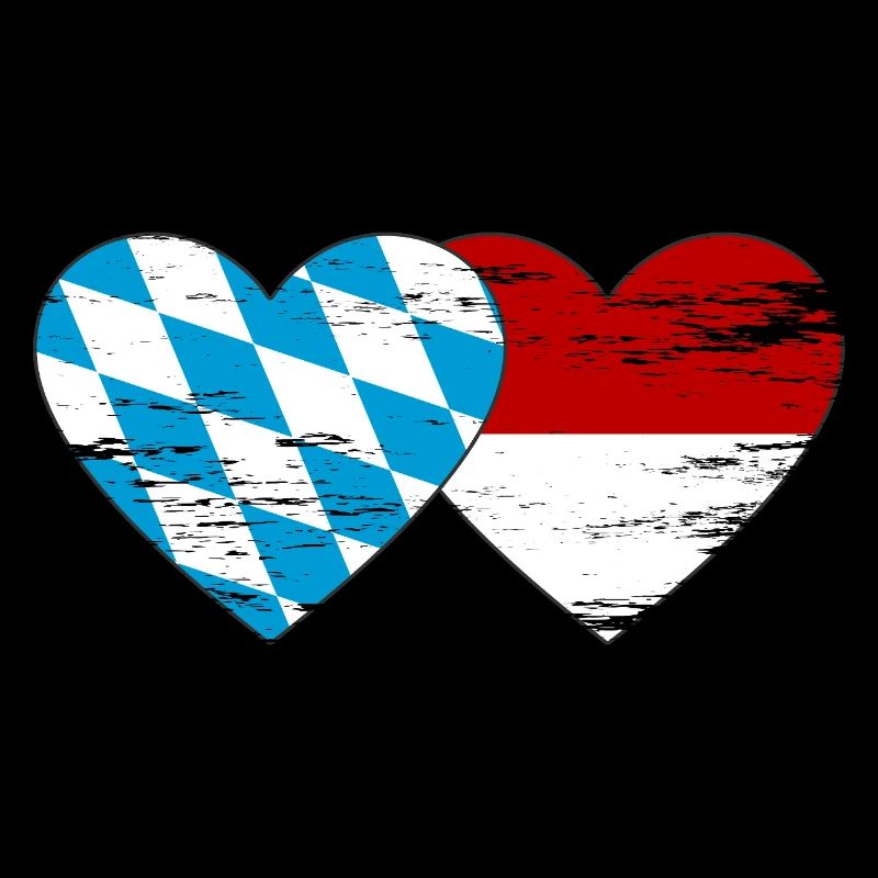 Bayern Monaco Flagge Herz used