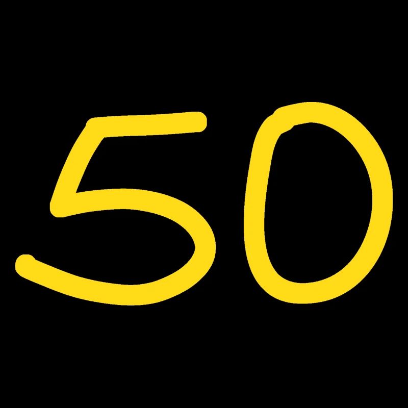 50e anniversaire cinquante numéro jaune