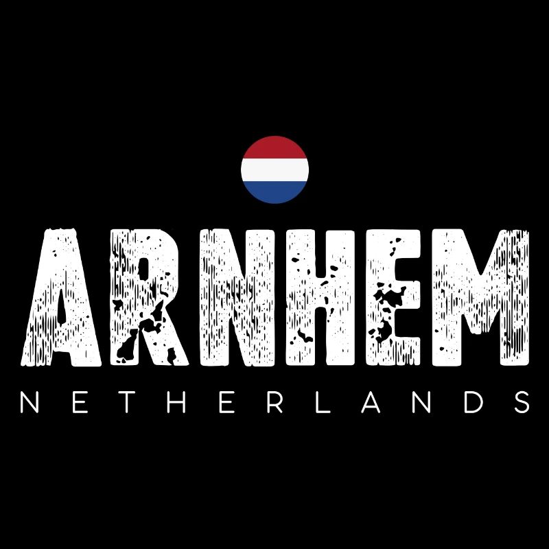 Arnhem Niederlande Distressed Text Logo