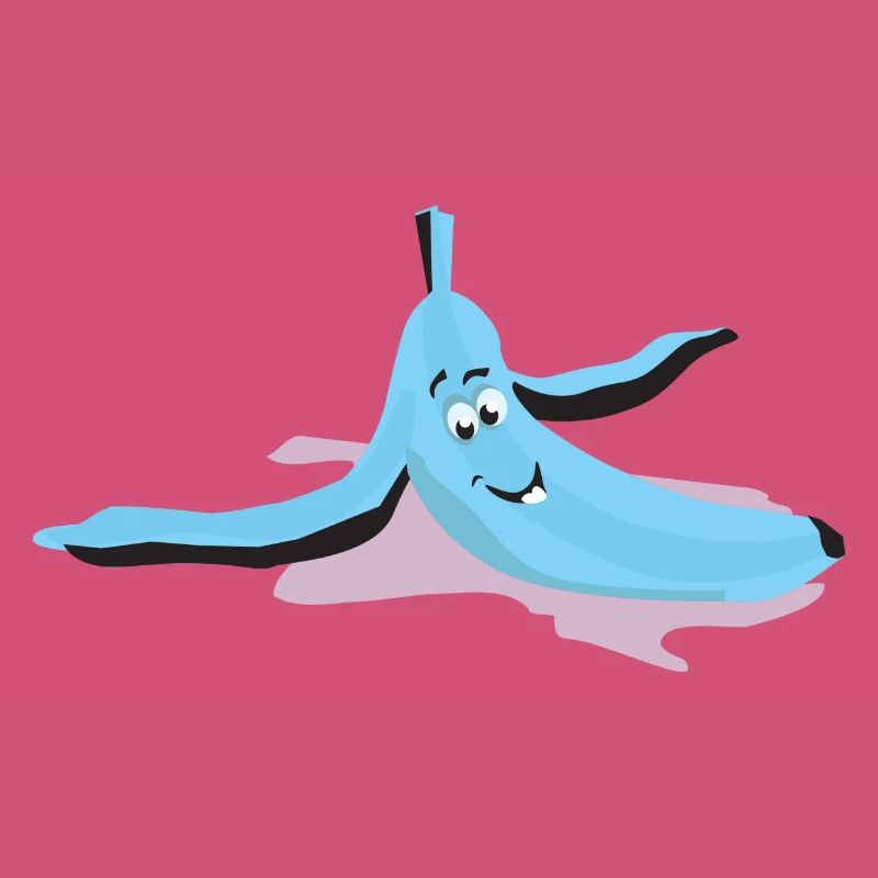 Augerutschte Banane