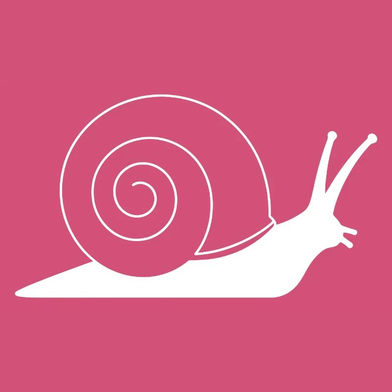 Snail with spiral silhouette minimalism