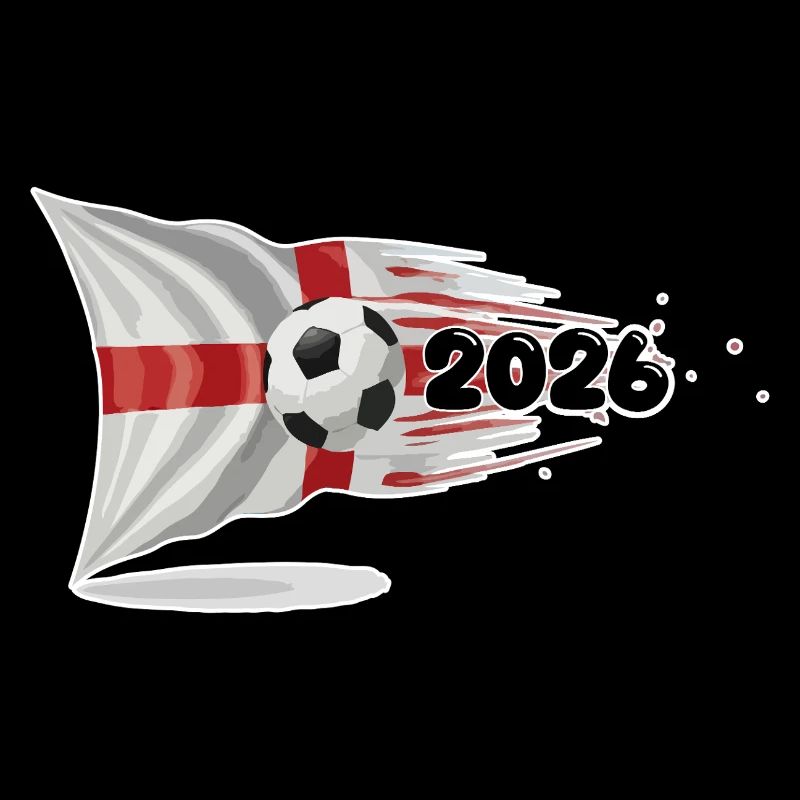 Angleterre St. George’s flag Soccer Burst 2026