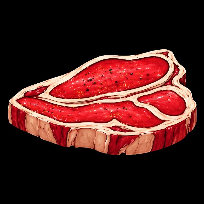 Illustration de steak juteux