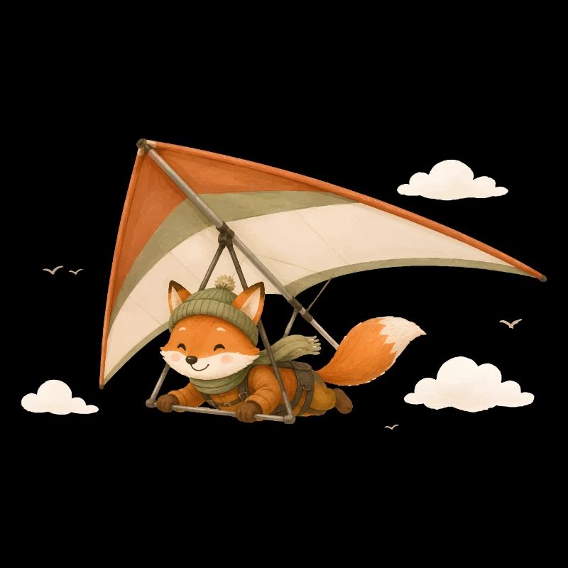 Motif de dessin animé Flying Fox