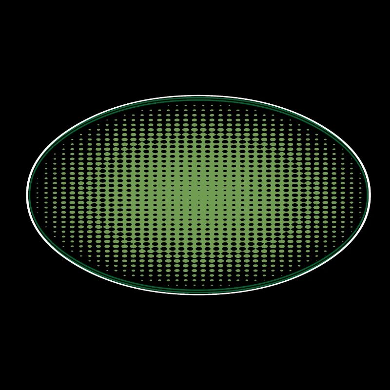 Points verts ovales, avec cadre