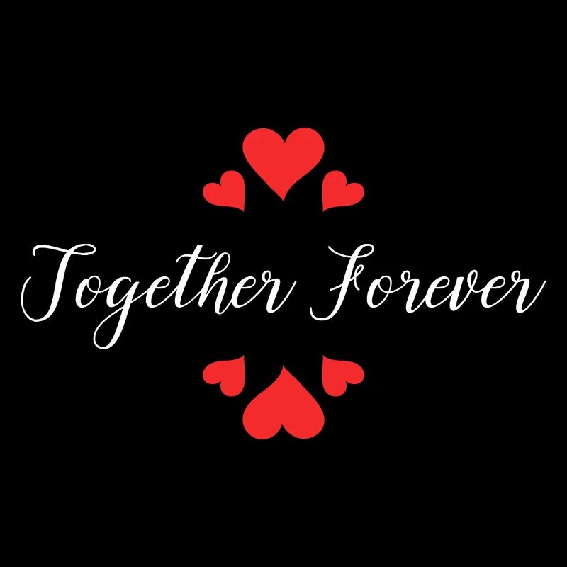 Ensemble Pour Toujours Union Amour Couple Éternel