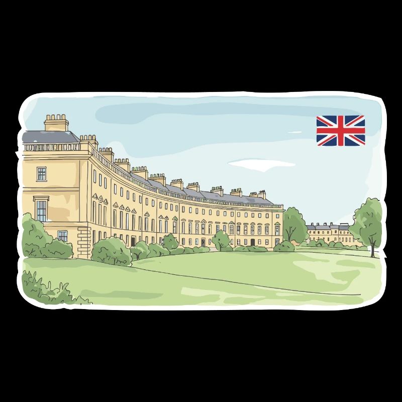 Bath City Royal Crescent Georgian Architecture Art