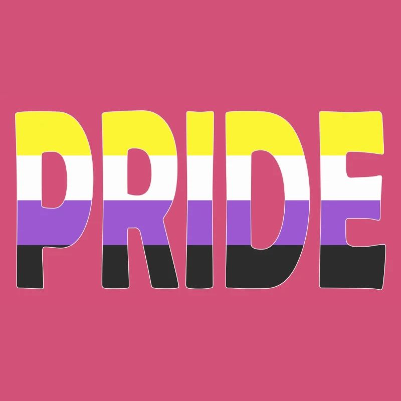 Pride lettering Non-Binary Non-Binary LGBTQ