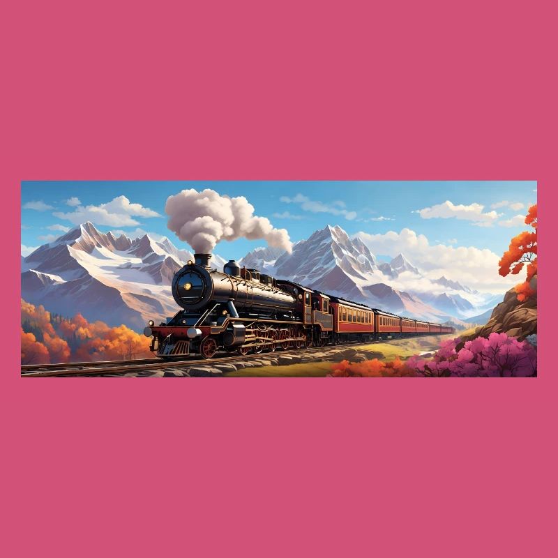 Nostalgischer Eisenbahnzug mit Dampflokomotive