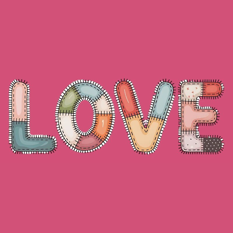 Love Patchwork Sewing Handmade Design