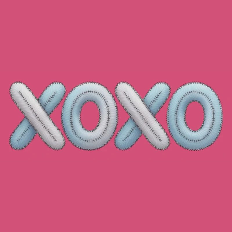 Broderie patchwork XOXO