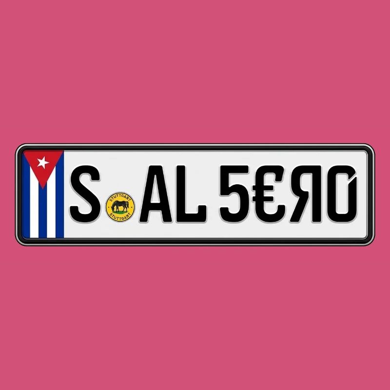 Plaque d’immatriculation de Cuba S-AL 5€Я0