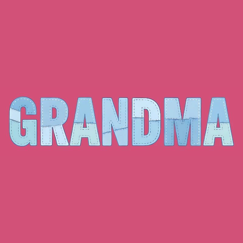 Grandma's Seams – Blue Embroidered Patchwork