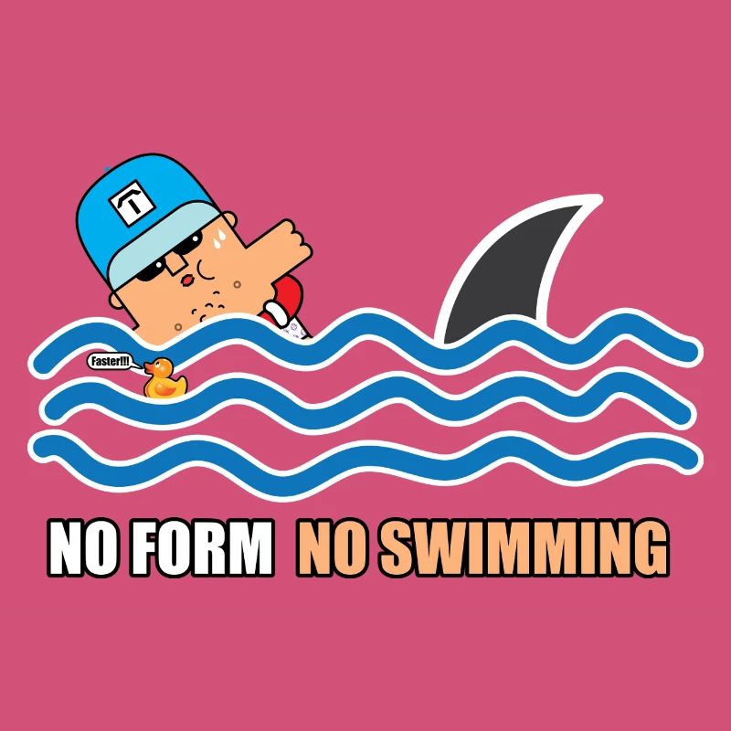 Dessin animé sans forme : pas de natation
